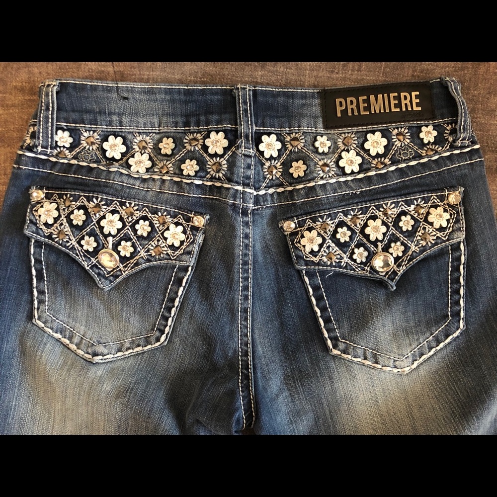 Rue21 Premiere Jeans Size 7/8R Mid Rise Boot